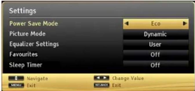 Luxor LX39DL189T2 - Quick Menu - 1
