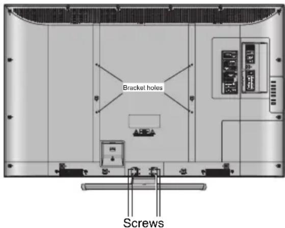 SANSUI HDLCD5050 - Notes when mounting the LCD TV on a wall - 1
