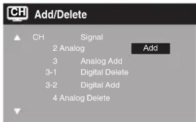 SANSUI HDLCD5050 - Add/Delete channel - 1