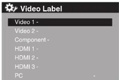 SANSUI HDLCD5050 - Labeling video inputs - 1