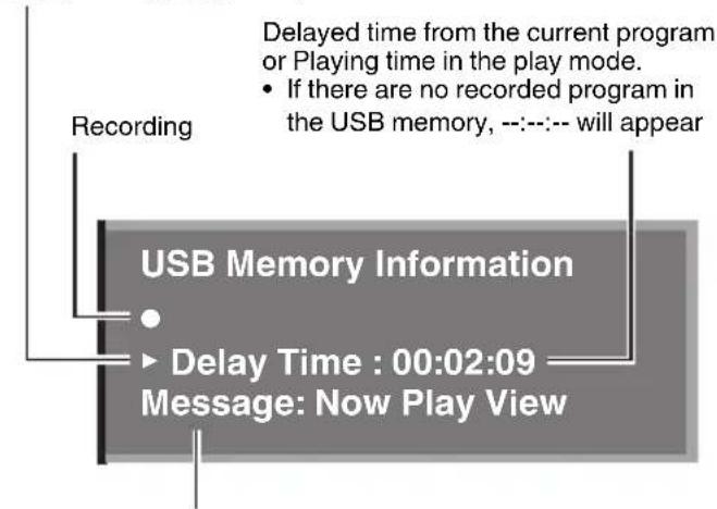 SANSUI HDLCD5050 - USB status display - 2