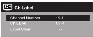 SANSUI HDLCD5050 - To create channel labels - 1