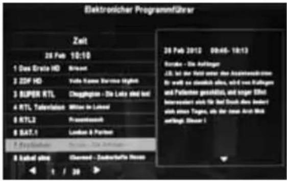 XORO HTC 2240 HD - Elektronischer Programmführer (EPG) - 1