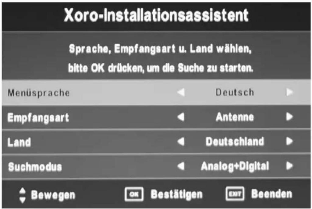 XORO HTC 2240 HD - Xoro Installationsassistent - 2