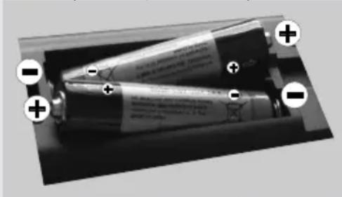 Finlux 22FLY168LVD - Sätt in batterierna i fjärrkontrollen - 1