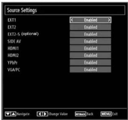 SCHAUB LORENZ 32LT511 - Configuring Source Settings - 1