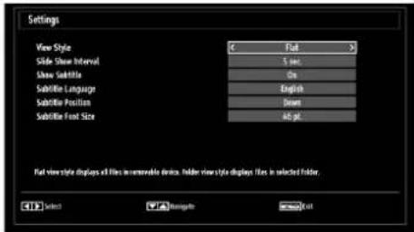SCHAUB LORENZ 32LT511 - Media Browser Settings - 1
