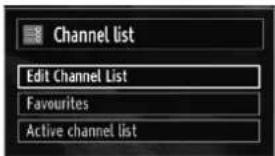 SCHAUB LORENZ 32LT511 - Managing Stations: Channel List - 1