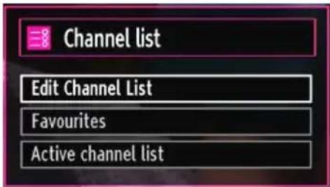 SCHAUB LORENZ 32LT400 - Managing Stations: Channel List - 1