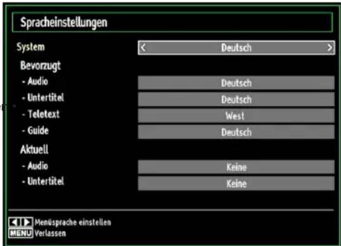 SCHAUB LORENZ 32LT400 - Spracheinstellungen konfigurieren - 1