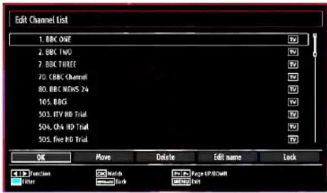 SCHAUB LORENZ 32LT400 - Managing Stations: Channel List - 2