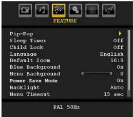 SCHAUB LORENZ 32LT655C - Feature Menu - 1