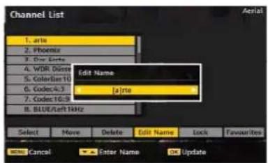SCHAUB LORENZ 32LT655C - Renaming channels - 1
