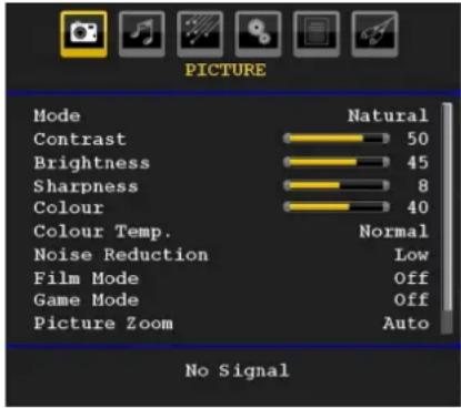 SCHAUB LORENZ 32LT655C - Analogue TV Menu System - 1