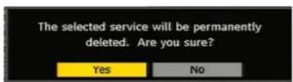 SCHAUB LORENZ 32LT655C - Deleting the Channels in the Channel List - 2