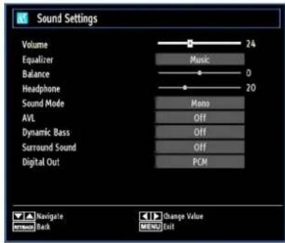 SCHAUB LORENZ 32LT555C - Configuring Sound Settings - 1