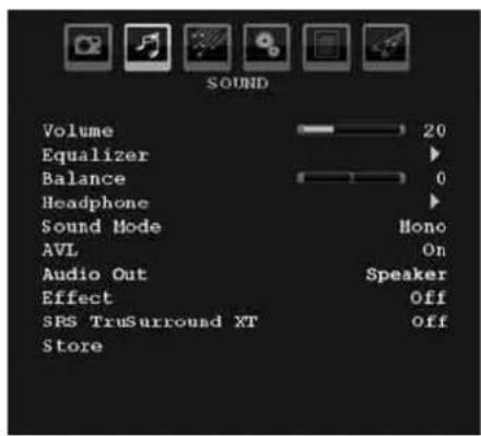 SCHAUB LORENZ 32LT601B - Sound Menu - 1