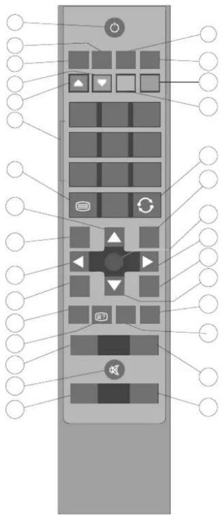 SCHAUB LORENZ 32LT601B - Overview of the Remote Control - 1