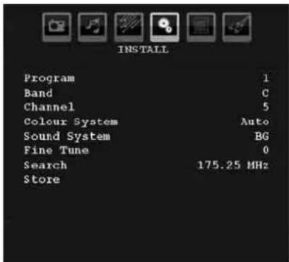 SCHAUB LORENZ 32LT601B - Install Menu - 1