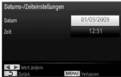 SCHAUB LORENZ 32LT582CT/WE - Einstellen von Datum und Uhrzeit - 1