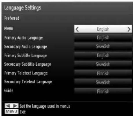 SCHAUB LORENZ 32LT582CT/WE - Language Settings - 1