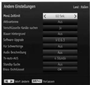 SCHAUB LORENZ 32LT582CT/WE - Andere Einstellungen konfi gurieren - 1