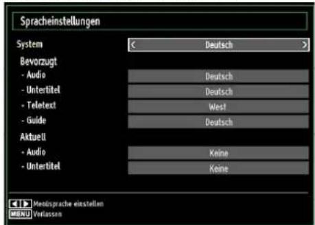 SCHAUB LORENZ 26LT475CD - Konfigurieren der Spracheinstellungen - 1