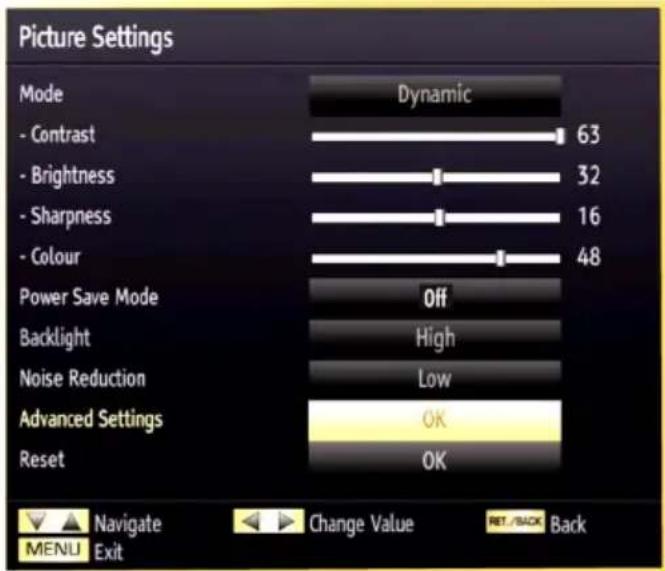 SCHAUB LORENZ 46LE-D6900CT - Configuring Picture Settings - 1
