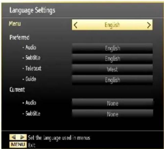 SCHAUB LORENZ 46LE-D6900CT - Configuring Language Preferences - 1