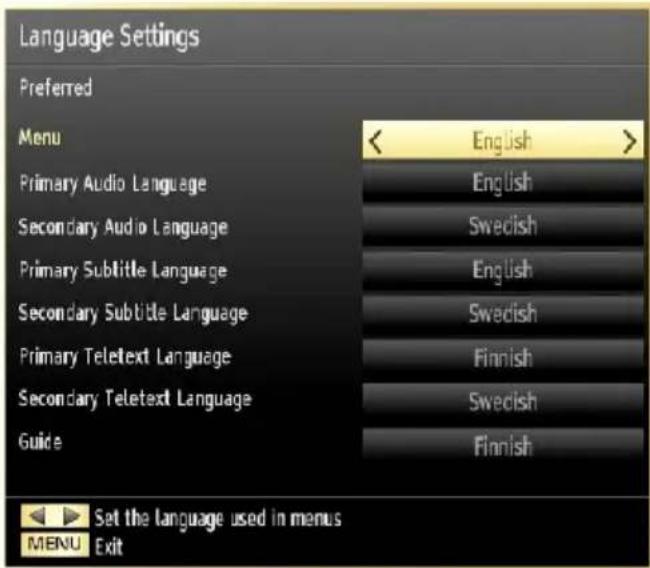 SCHAUB LORENZ 46LE-D6900CT - Language Settings - 1