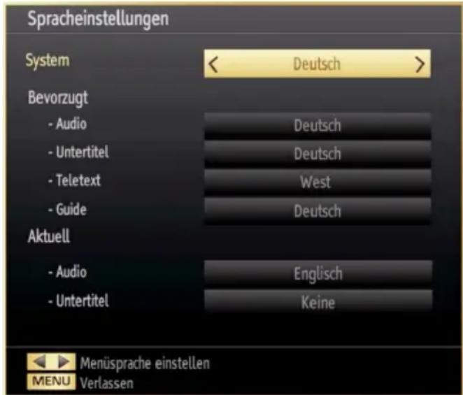 SCHAUB LORENZ 46LE-D6900CT - Konfigurieren der Spracheinstellungen - 1