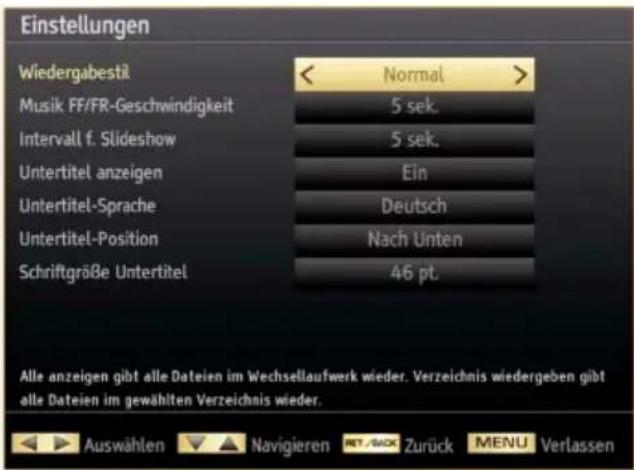 SCHAUB LORENZ 40LE-D6900CT - Medienbrowser-Einstellungen - 2