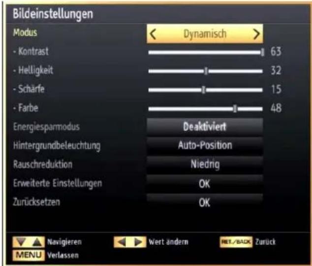 SCHAUB LORENZ 40LE-D6900CT - Bildeinstellungen konfigurieren - 1
