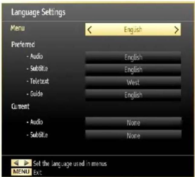 SCHAUB LORENZ 40LE-D6900CT - Configuring Language Preferences - 1