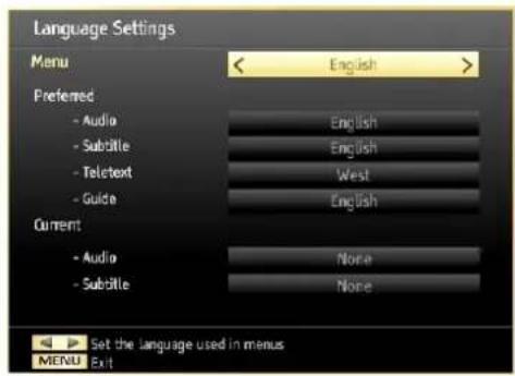 SCHAUB LORENZ 32LE-5900CT - Confi guring Language Preferences - 1