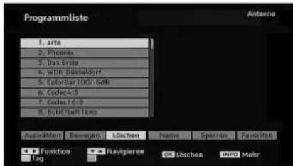 SCHAUB LORENZ 22LE-5101 - Löschen von Kanälen in der Kanalliste - 1