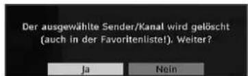 SCHAUB LORENZ 22LE-5101 - Löschen von Kanälen in der Kanalliste - 2