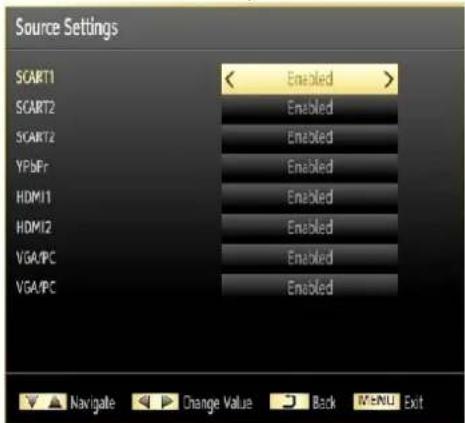 SCHAUB LORENZ 26LE-4800CT - Configuring Source Settings - 1