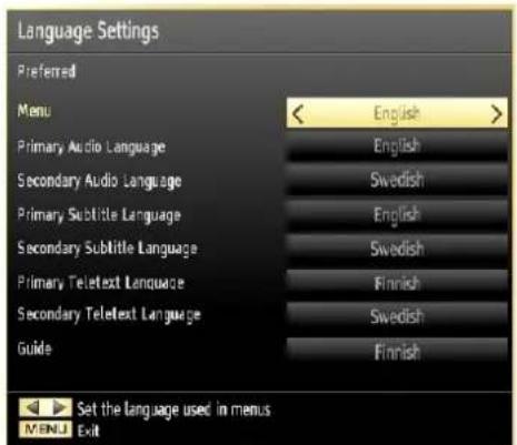 SCHAUB LORENZ 26LE-4800CT - Language Settings - 1