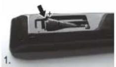 SCHAUB LORENZ 22LE-5100C - Einsetzen der Batterien - 1