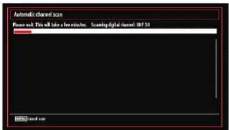 Automatic channel scan Please wait. This will take a few minutes. Scanning digital channel: IBM 30 [OK] - avoid scan