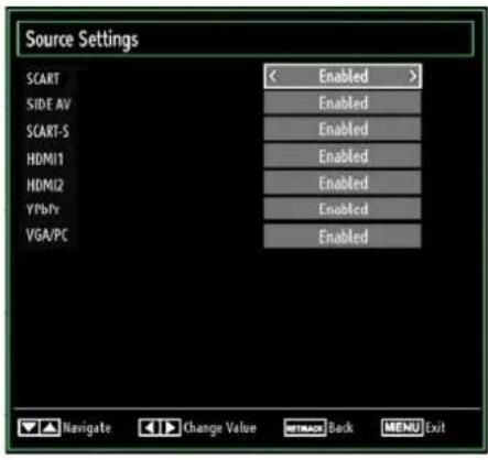 SCHAUB LORENZ 22LE-5010C - Configuring Source Settings - 1