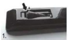 SCHAUB LORENZ 22LE-5010C - Einsetzen der Batterien - 1
