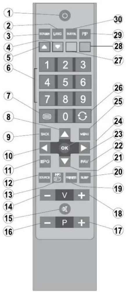 SCHAUB LORENZ 22LE-5010C - Remote Control Buttons - 1