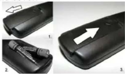 Sunstech 19LEDTIRSA - Inserting the Batteries into the Remote - 1