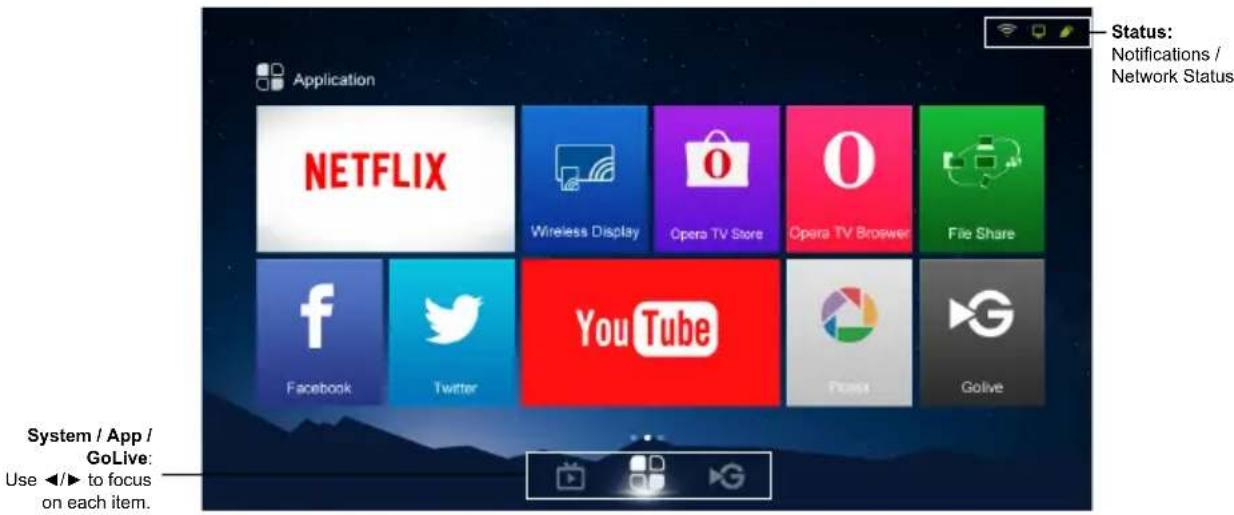 TCL 40S4800FS - Using Homepage - Application - 1