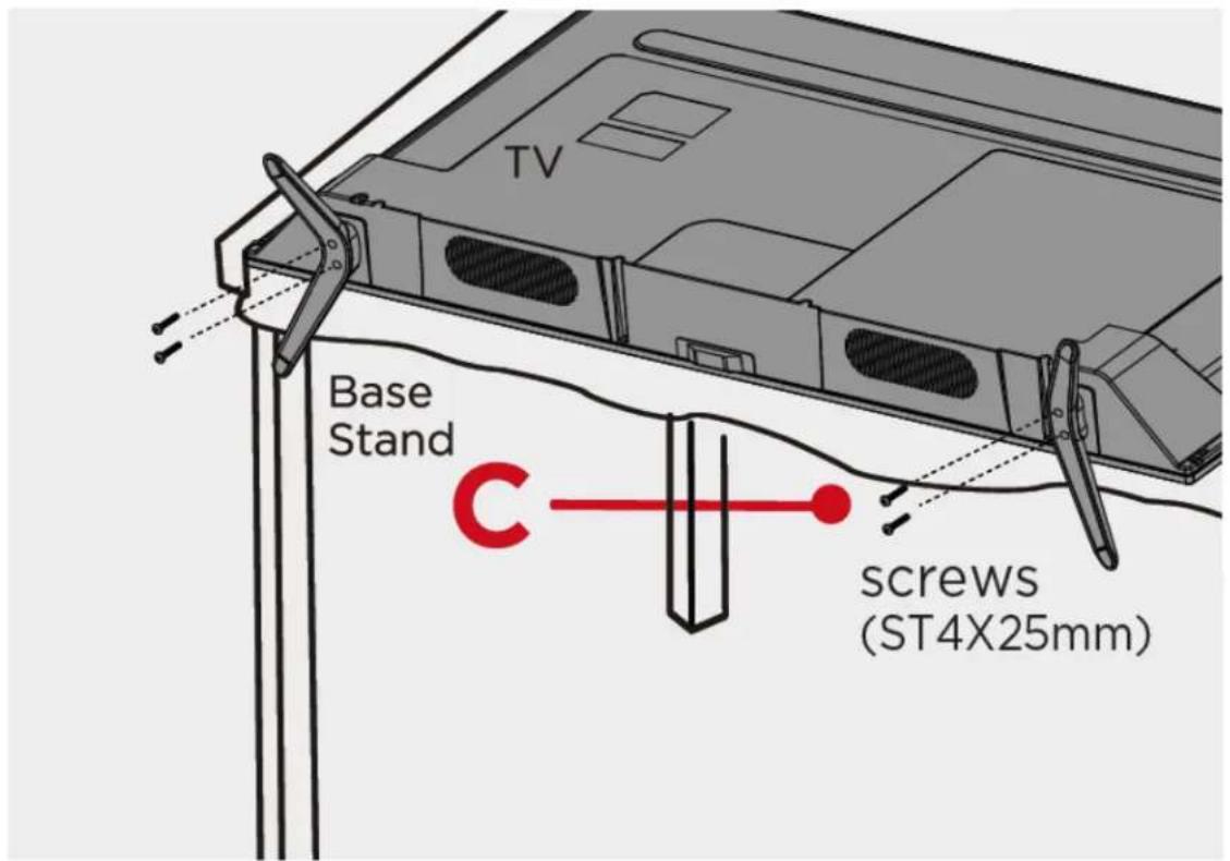 TCL Roku 40FS3800 - To use the stand - 2