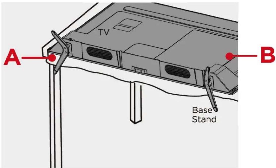 TCL Roku 40FS3800 - To use the stand - 1