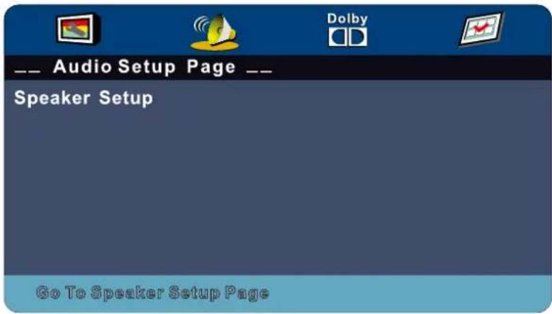 Audio Setup Page Speaker Setup Go To Speaker Setup Page