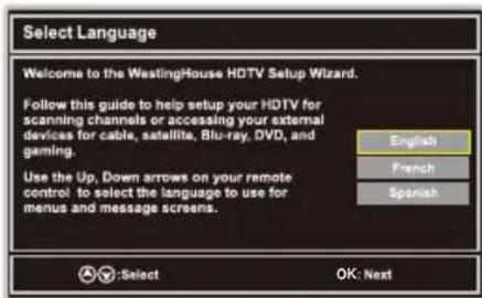 WESTINGHOUSE DWM32H1G1 - Select Language - 1
